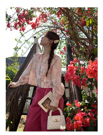 Floral Long Sleeve Shirt | Tajstylo