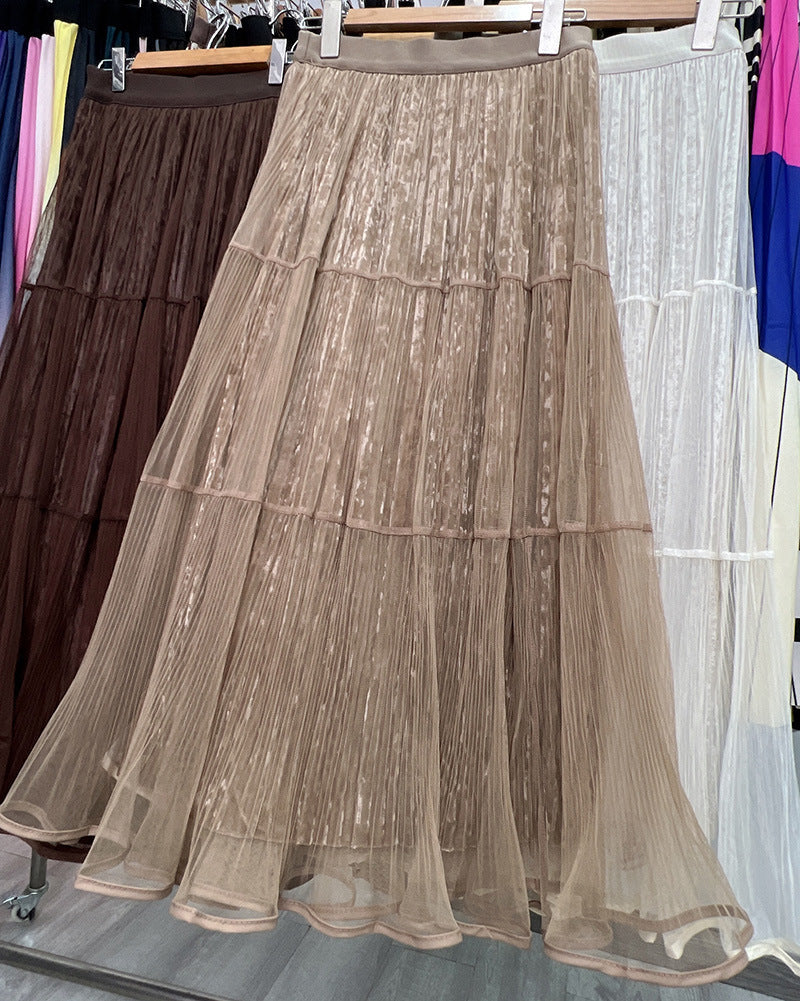 High Waisted A-Line Skirt | Tajstylo