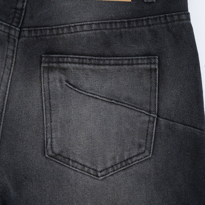 Woman wearing Women's Cowboy Straight Leg Denim Pants in an urban setting