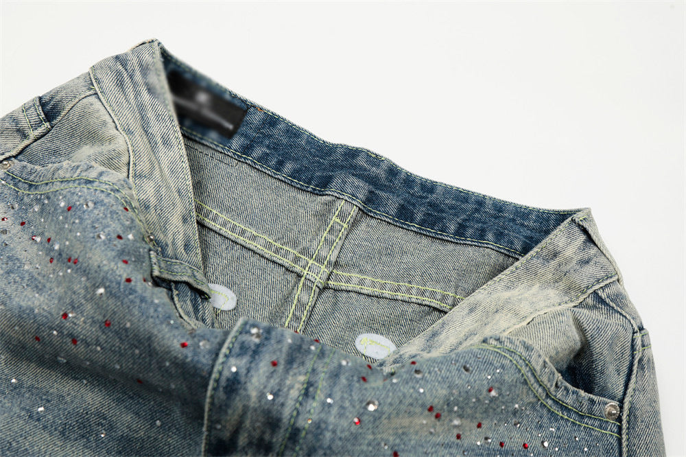 White Washed Straight Fit Denim Jeans | Tajstylo