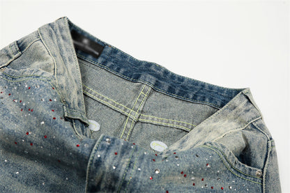 White Washed Straight Fit Denim Jeans | Tajstylo