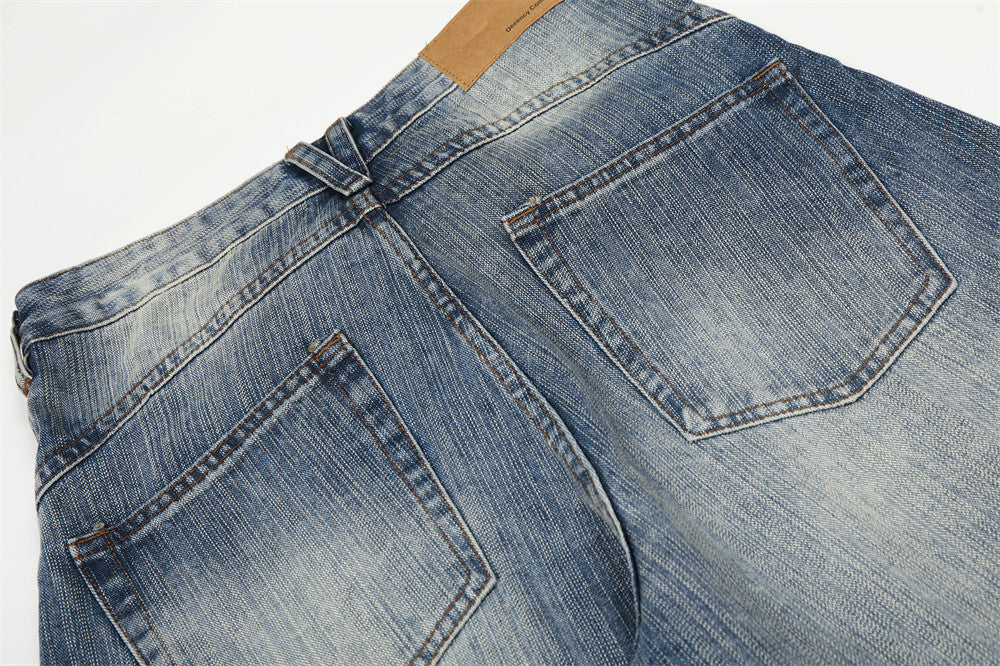 Curved Knife Denim Pants | Tajstylo