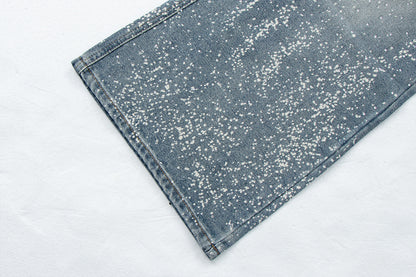 Starry Sky Painted Design Denim Pants | Tajstylo