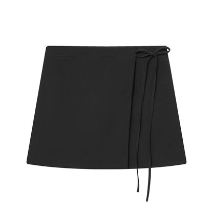 Fitted Suit Dress Wrap Waist A-Line Mini Skirt | Tajstylo