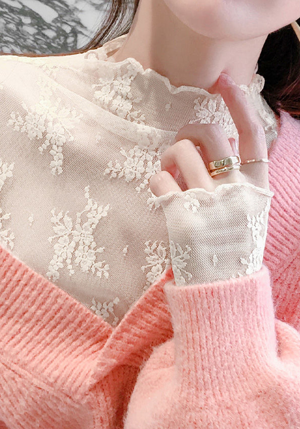 Transparent Korean Lace Blouse | Tajstylo