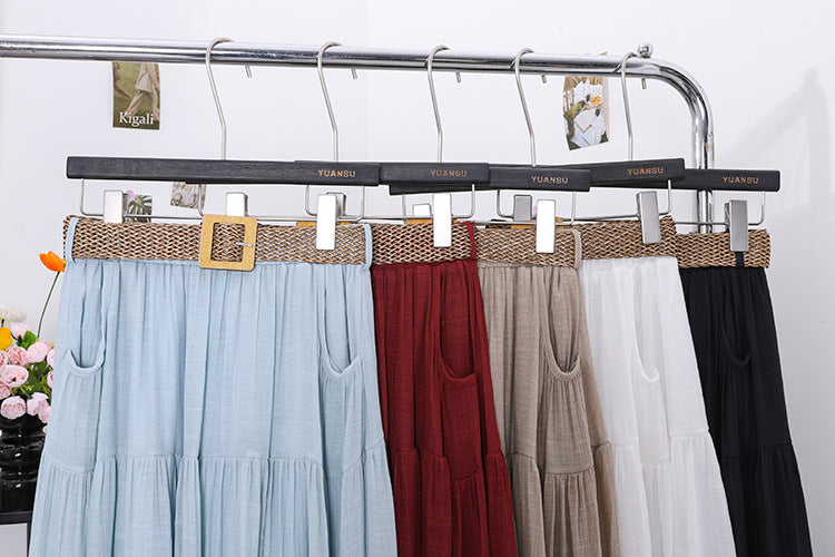 Belt Double Pocket Skirt | Tajstylo