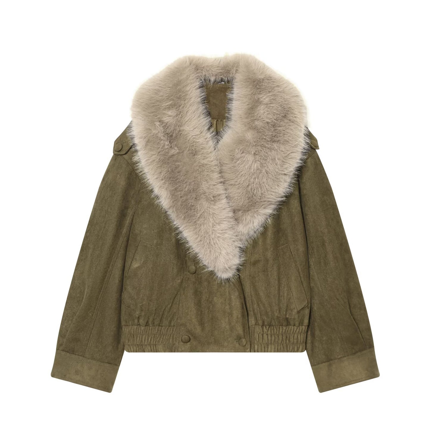 Artificial Fur Suede Texture Jacket | Tajstylo
