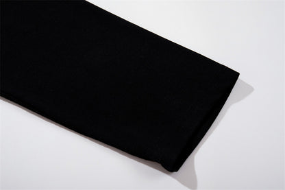 Half Open Collar Long Sleeve Tee | Tajstylo