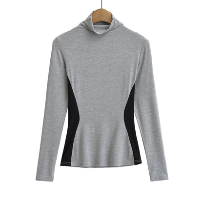 Elastic Waist Slimming Long Sleeve Top | Tajstylo