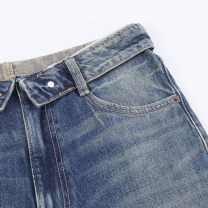 High Waist Long Polyester Jeans | Tajstylo