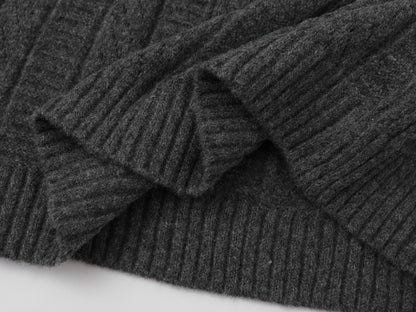 Hooded Diagonal Cardigan Sweater | Tajstylo