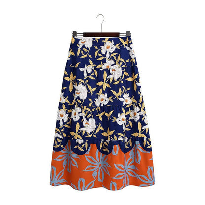 Woman wearing Fashionable Printed Two Piece Set in a stylish urban setting