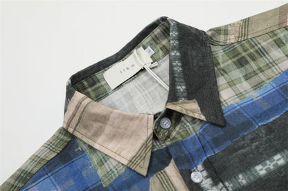 Green Plaid Long Sleeve Shirt | Tajstylo