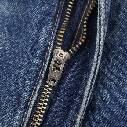 Mid Waist Ripped Straight Leg Jeans | Tajstylo