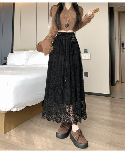 Lace Midi Skirt | Tajstylo