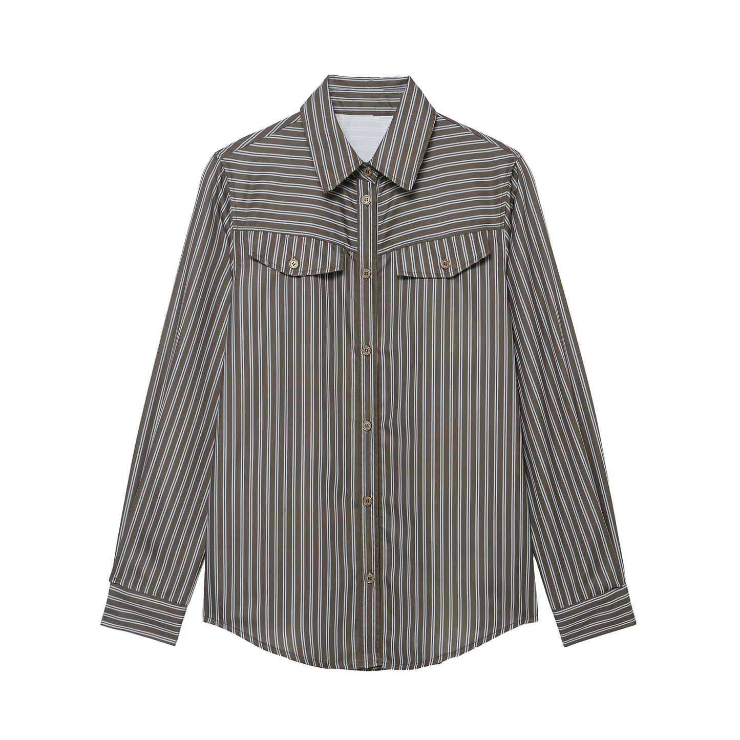 Casual Striped Poplin Shirt | Tajstylo