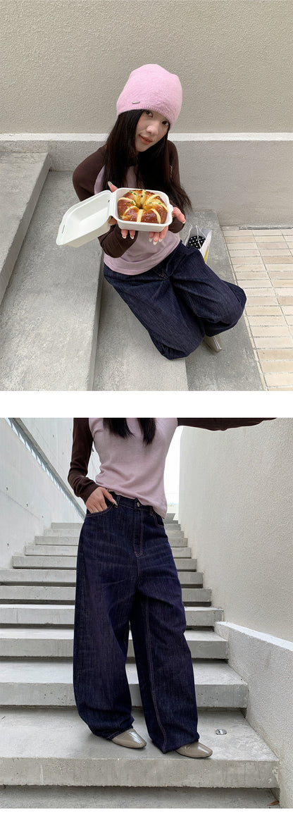 Retro Wide Leg Jeans | Tajstylo