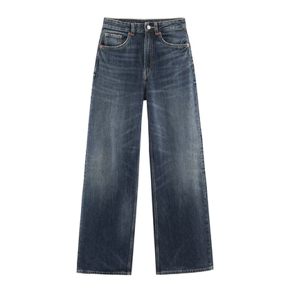 Street Style Wide Leg Jeans | Tajstylo