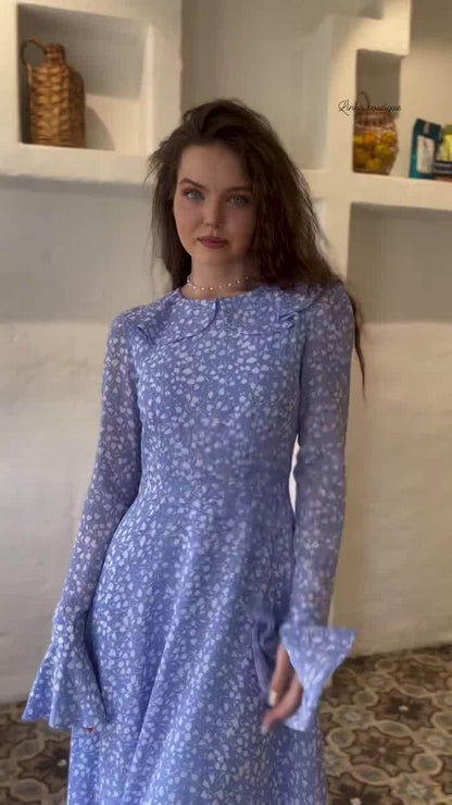 Baby Doll Collar Polka Dot Dress | Tajstylo