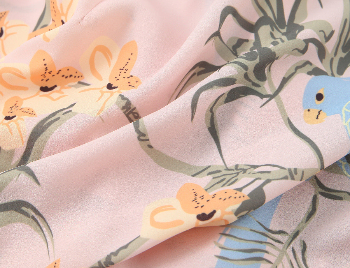 Floral Print Split Suspender Dress | Tajstylo