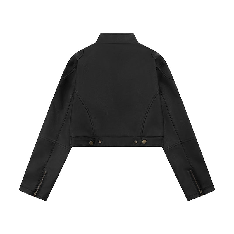 Striped Leather Jacket | Tajstylo
