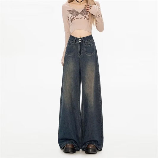 Casual Wide-Leg Jeans for Women | Tajstylo