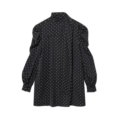Polka Dot Tie-Up Scarf Dress | Tajstylo