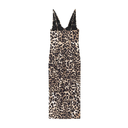 Leopard Print Lace Dress | Tajstylo