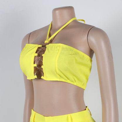 Flattering Ripped Fitted Two-Piece Nightclub Outfit | Tajstylo