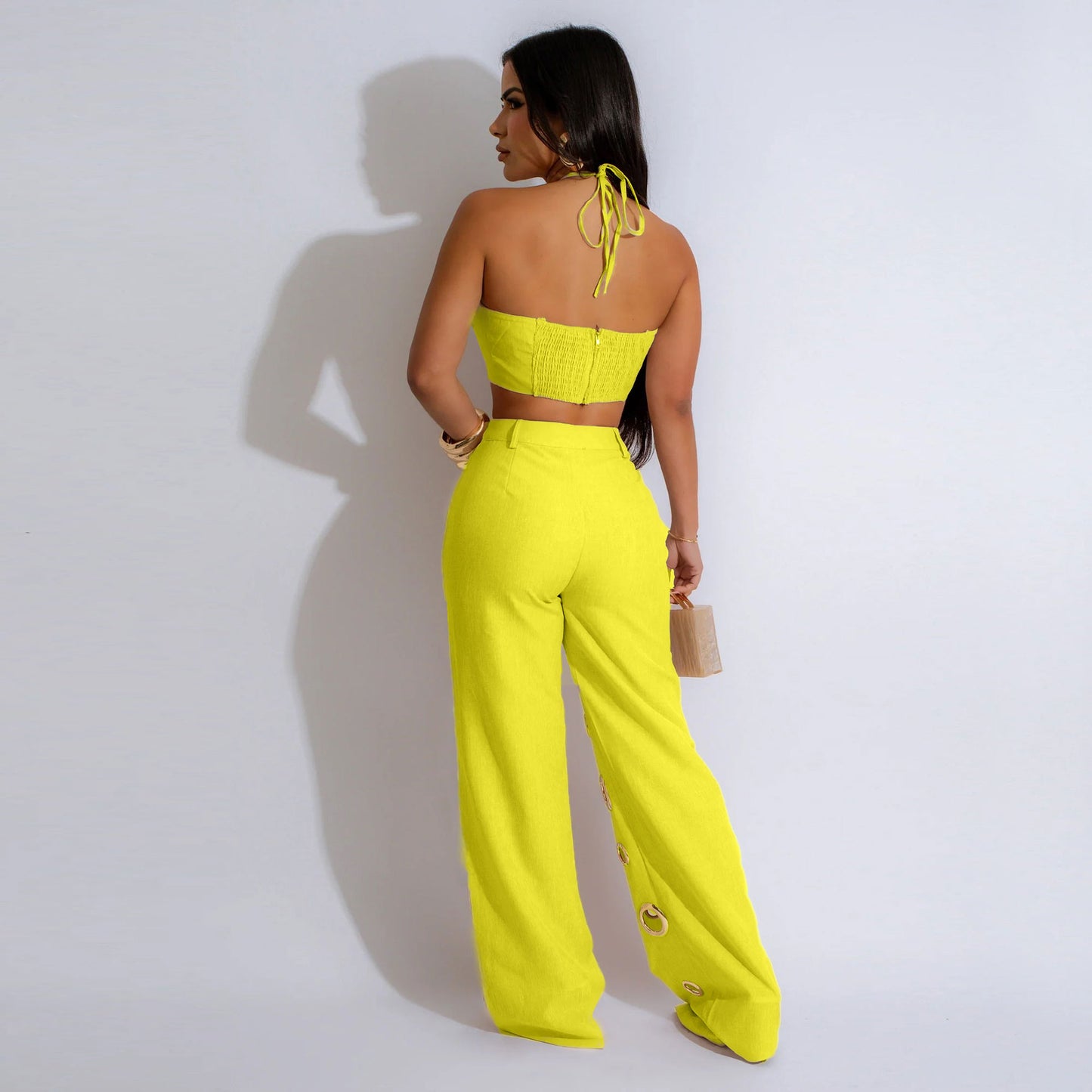 Flattering Ripped Fitted Two-Piece Nightclub Outfit | Tajstylo