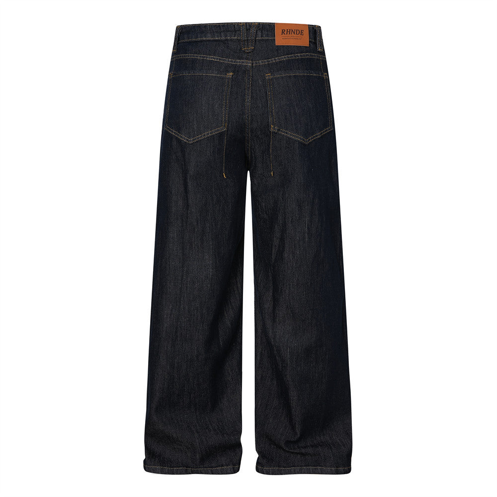 Original Color Denim Straight Leg Pants | Tajstylo