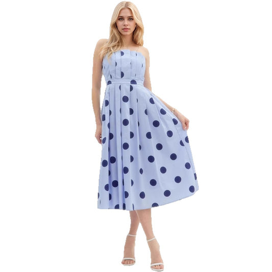 Wave Point Sleeveless Slim Fit Dress | Tajstylo