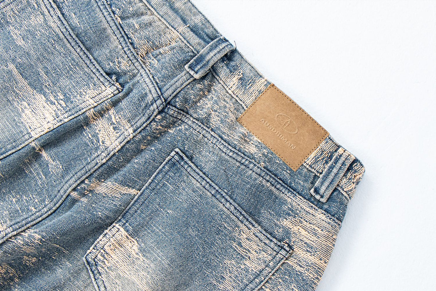 Street Style Washed Distressed Straight Leg Jeans | Tajstylo