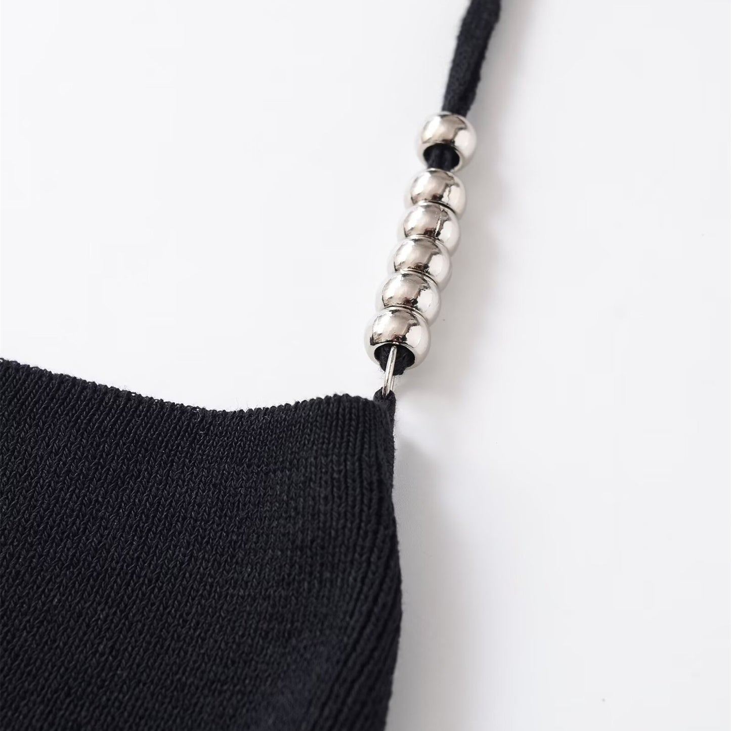 Backless Adjustable Metal Ball Slim Shoulder Top | Tajstylo