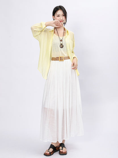 Solid Color A-Line Skirt | Tajstylo
