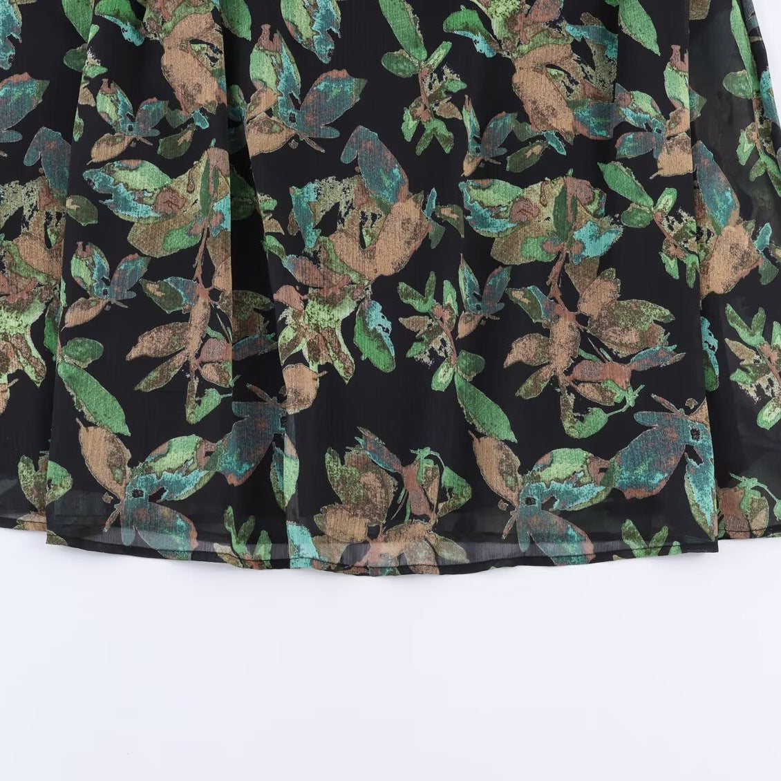 Woman wearing Women's Long Sleeve A-Line Mini Dress in a casual setting