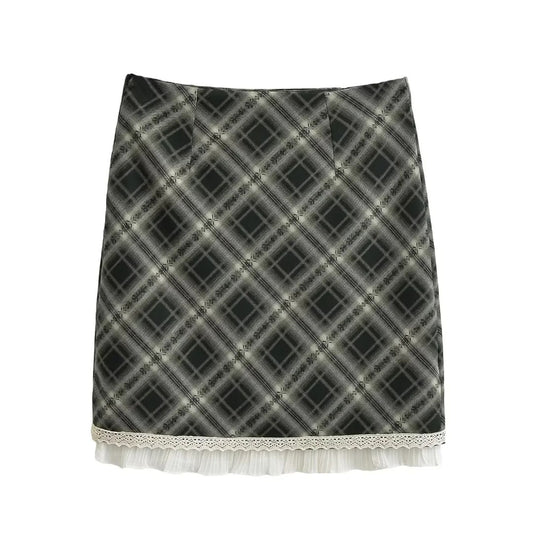 Plaid A-Line Skirt for Women | Tajstylo