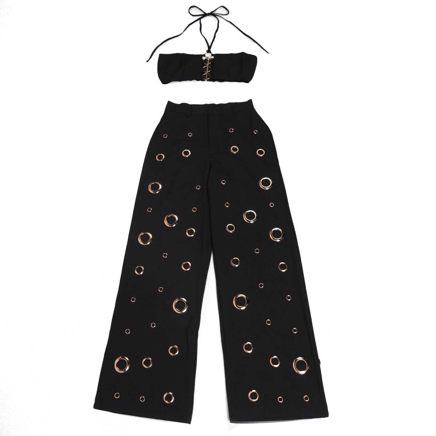 Flattering Ripped Fitted Two-Piece Nightclub Outfit | Tajstylo