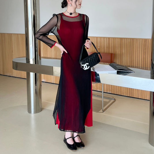 Pleated Elegant Two-Piece Dress Set | Tajstylo