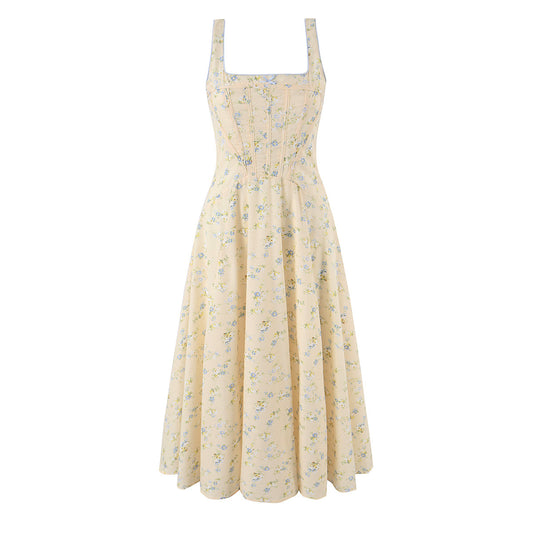 Floral Print Strap Maxi Dress | Tajstylo