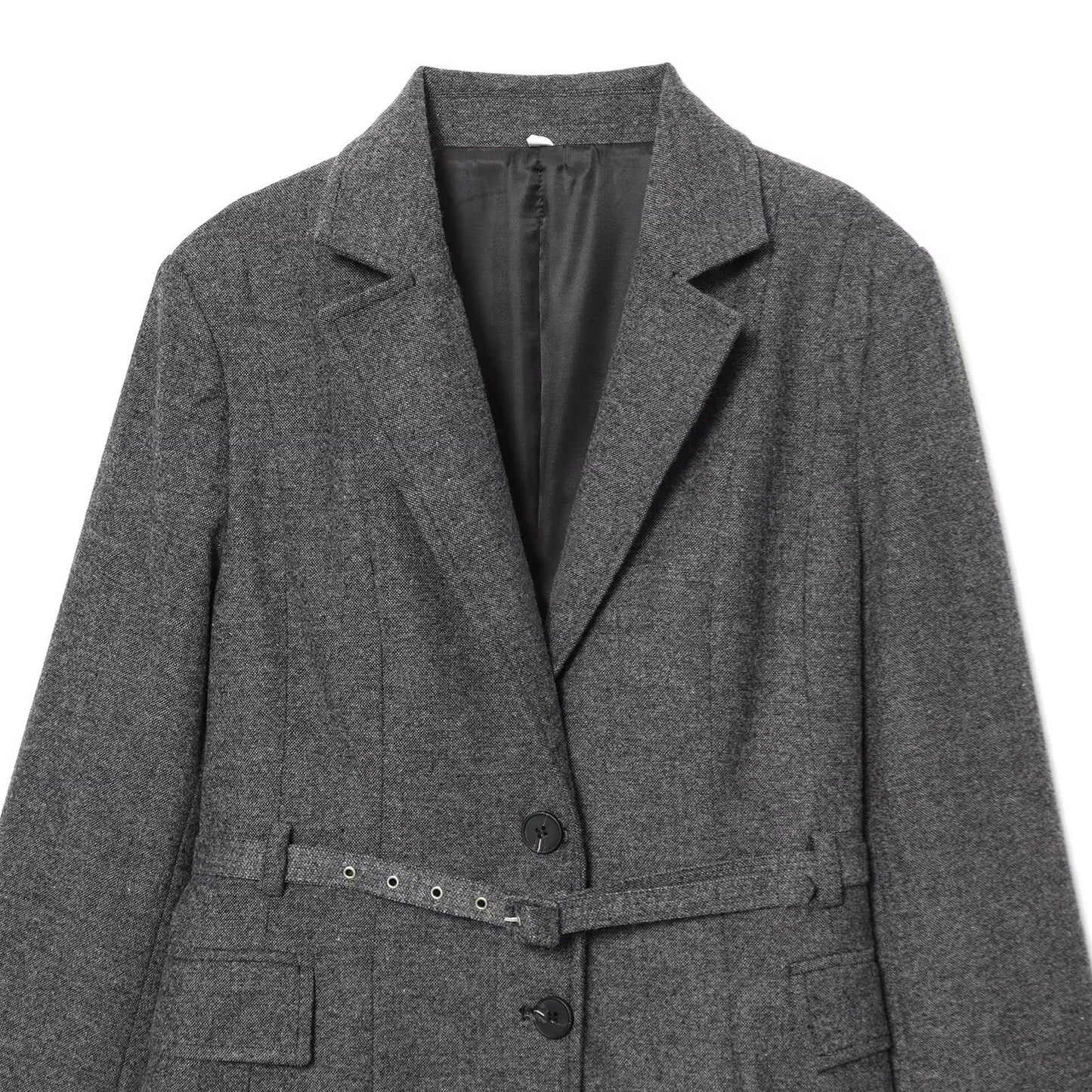 Belt Tied Suit Jacket and Pants Set | Tajstylo