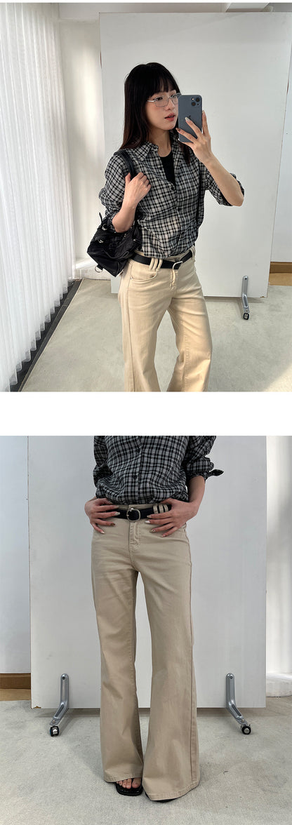 Street Style Flared Denim Jeans | Tajstylo