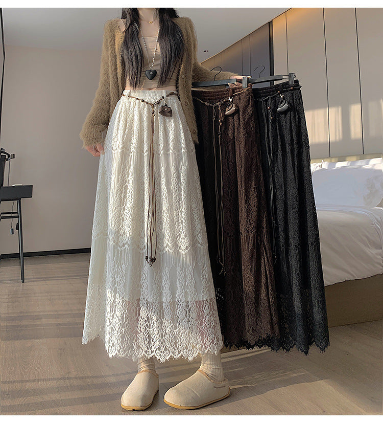 Lace Midi Skirt | Tajstylo