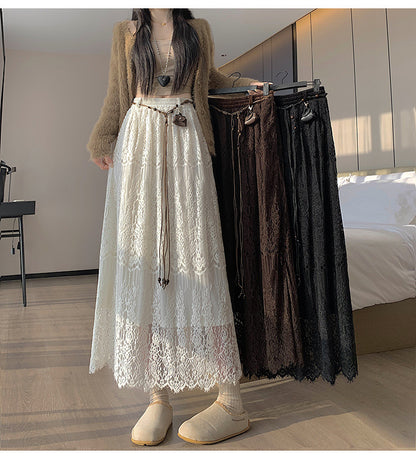 Lace Midi Skirt | Tajstylo