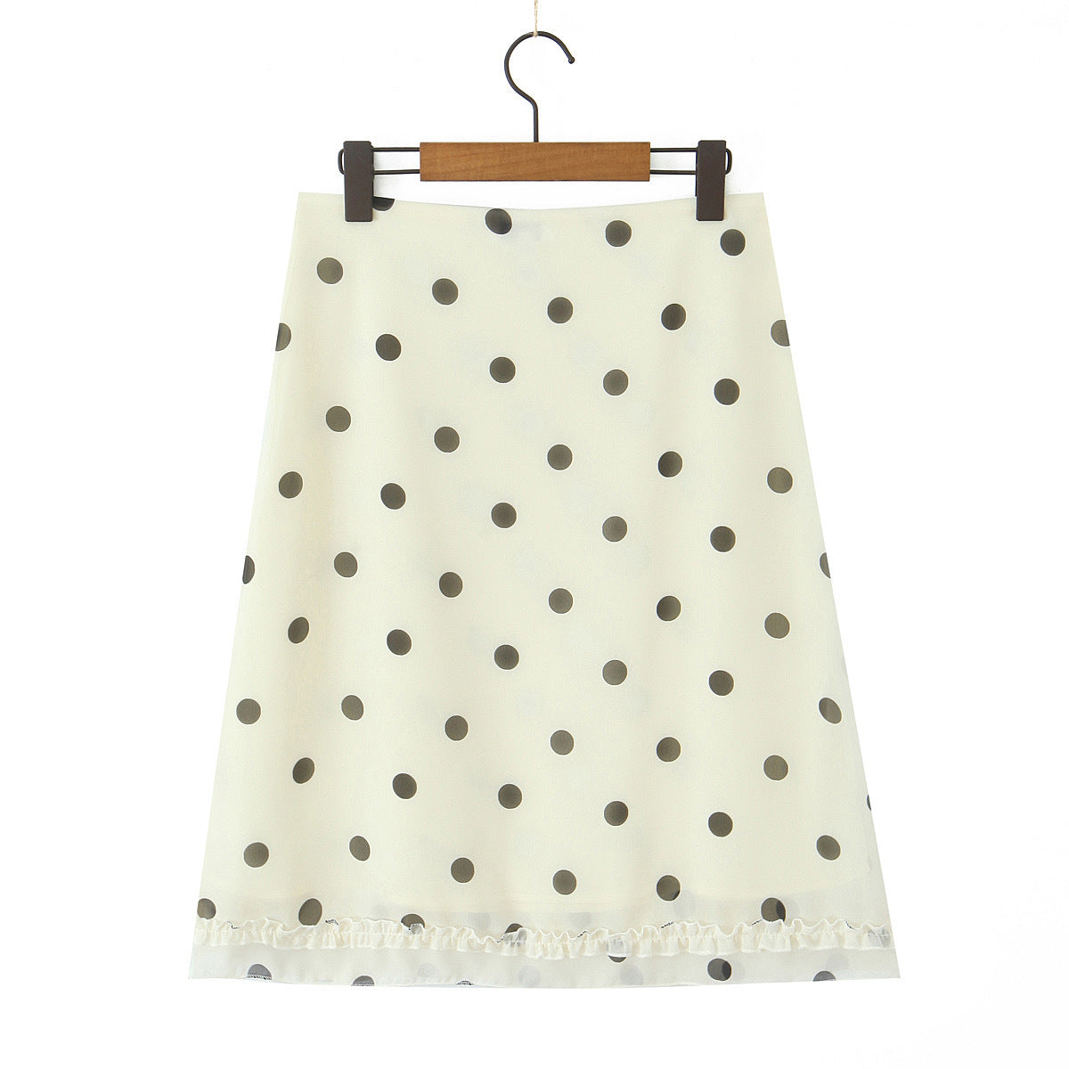 Wave Point Polka Dot Midi Skirt | Tajstylo
