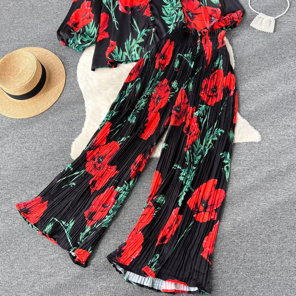 Chic Two Piece Set Top and Pants | Tajstylo