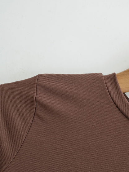 Slim Fit Round Neck Top | Tajstylo