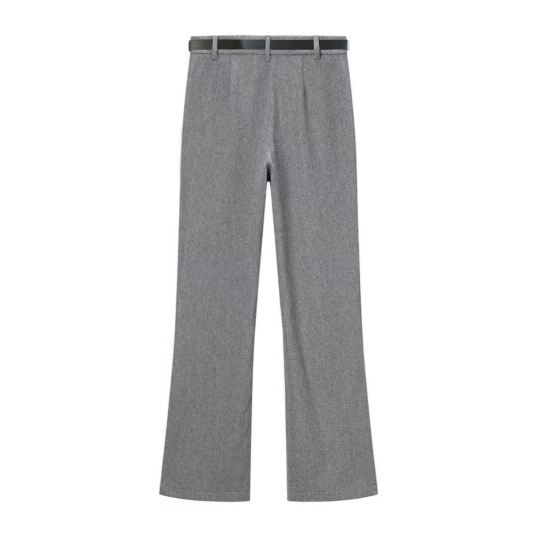 Herringbone A-Line Vest and Flared Leggings Set | Tajstylo