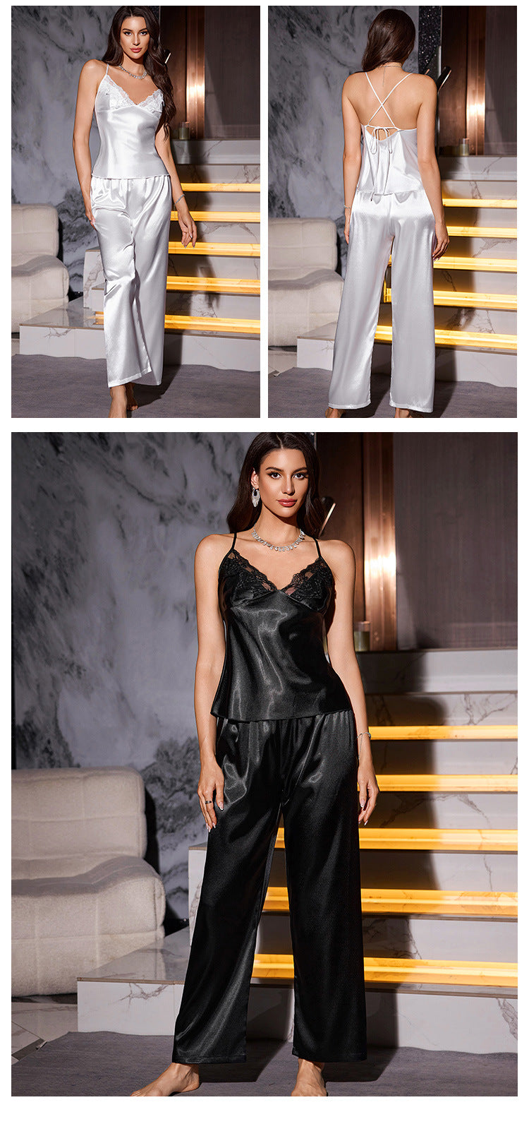 Backless Strap Dress Sleepwear Set | Tajstylo
