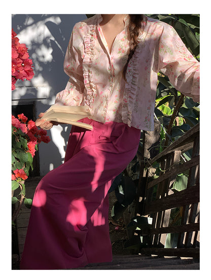 Floral Long Sleeve Shirt | Tajstylo